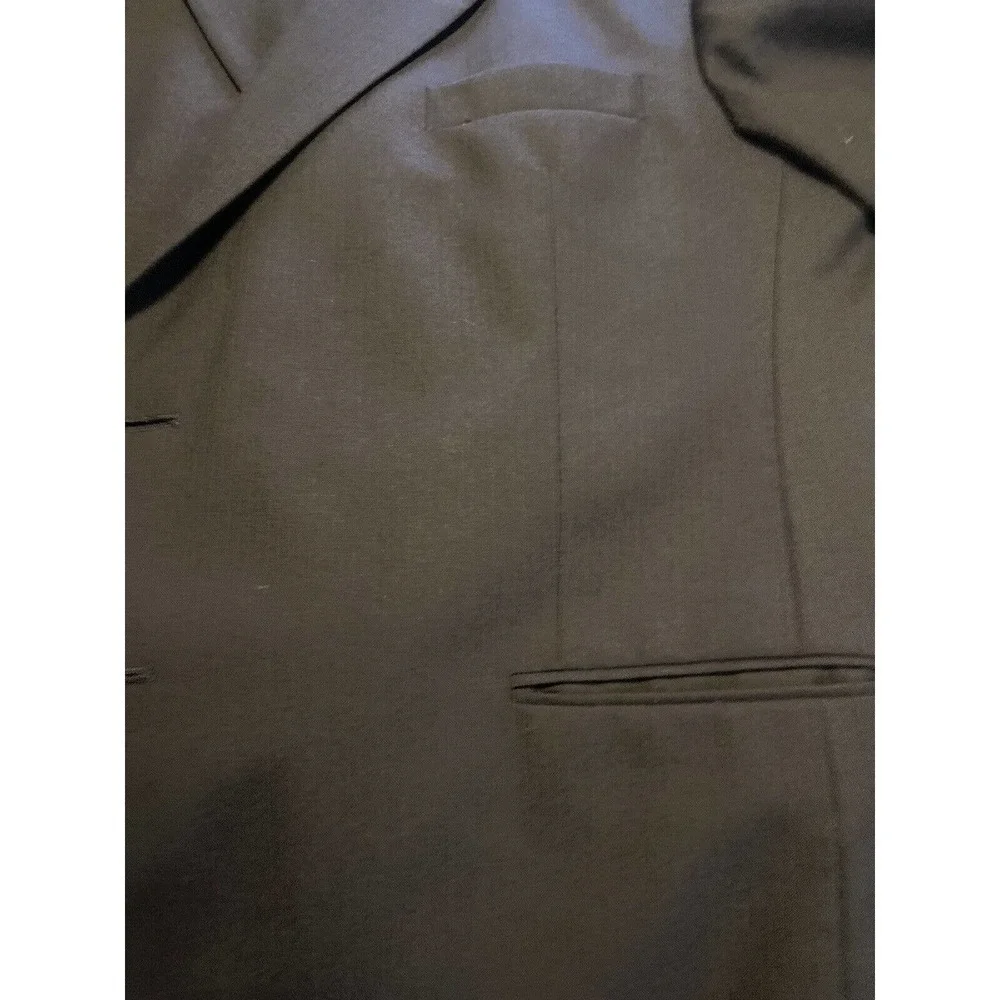 Towncraft Blazer Black Wool &Lana Sport Coat Jacket 48 R